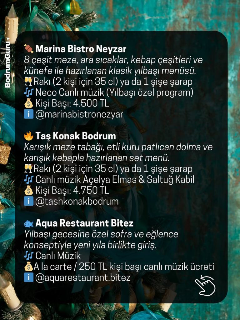 Bodrum Yılbaşı Programları 2025