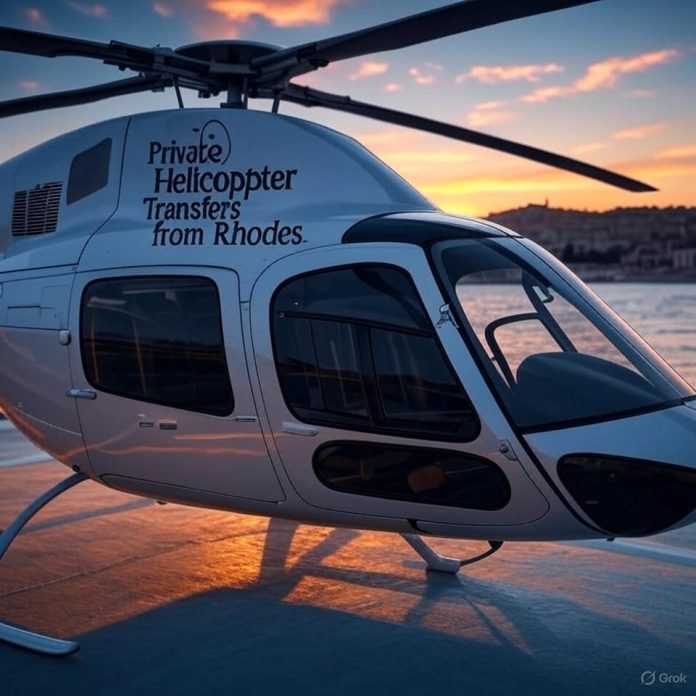 Private Helicopter Transfers from Rhodes to Santorini, Mykonos, and Crete