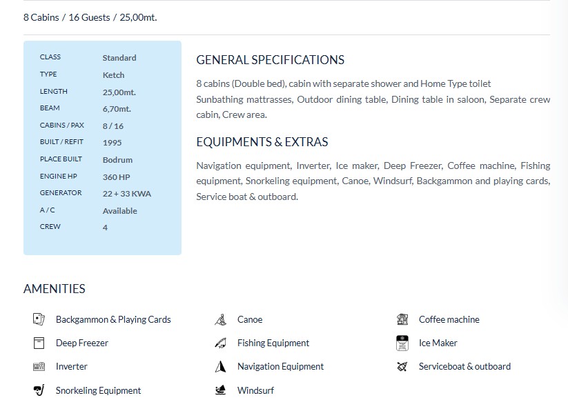 25 Meter Classic Ketch Charter