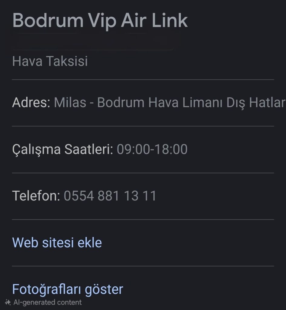 Bodrum VIP Air Link