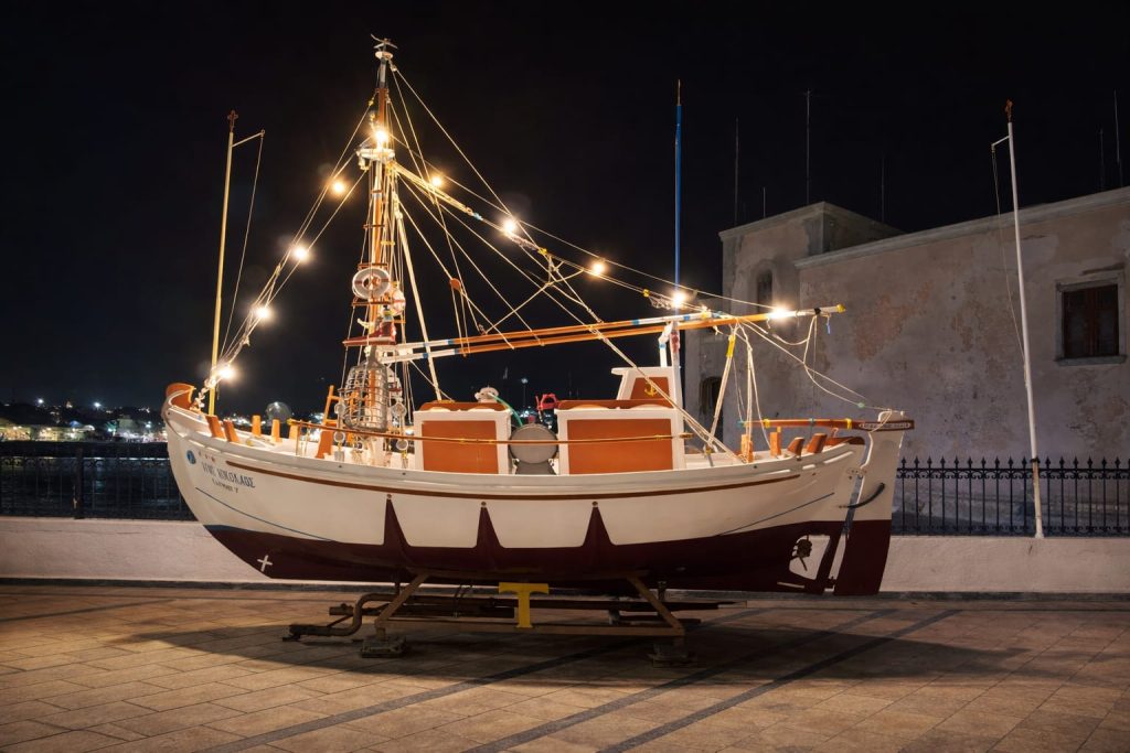 Decorated Boats and Traditional Atmosphere in Kalymnos Greece