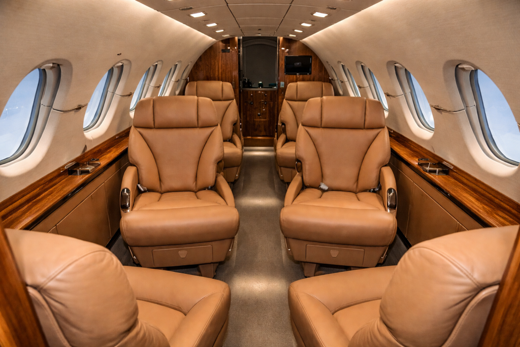 Hawker 850XP 8 seat VIP private jet luxury charter interior and exterior business aviation