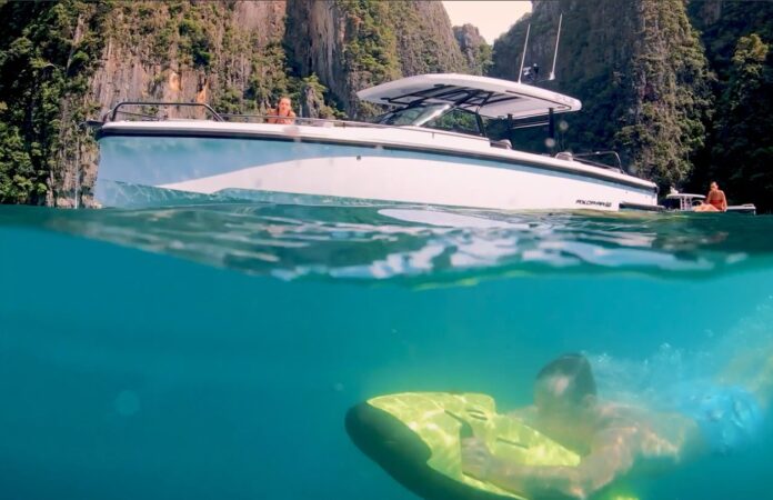 AXOPAR 37 Bodrum private speedboat transfers offering luxury VIP sea transportation between Bodrum and Greek Islands with fast and comfortable yacht transfer service