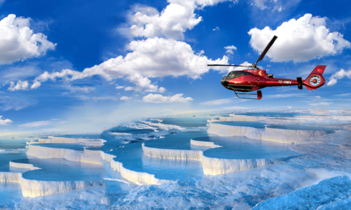 Bodrum to Pamukkale private helicopter tour with VIP door-to-door transfer